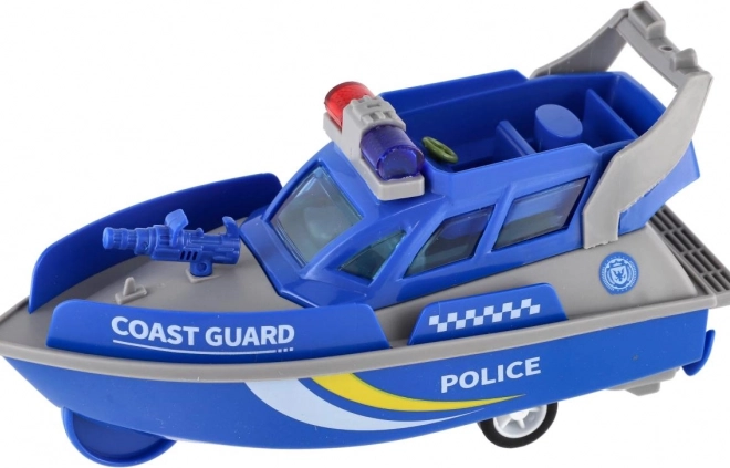 Rettungsboot aus Plastik mit Uhrwerk 14 cm