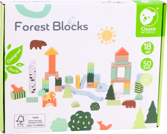 Kreative Holzbausteine Waldwelt Classic World 50 Stk
