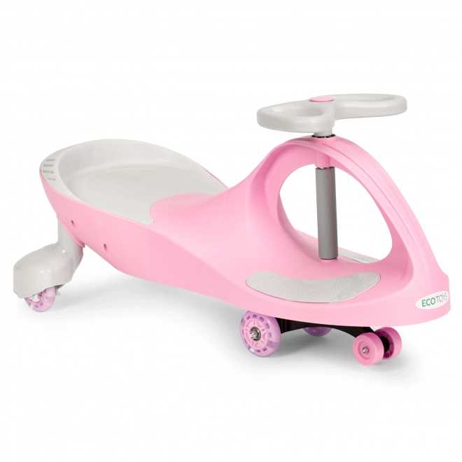 Wiggle Auto mit LED-Rädern in Rosa von ECOTOYS