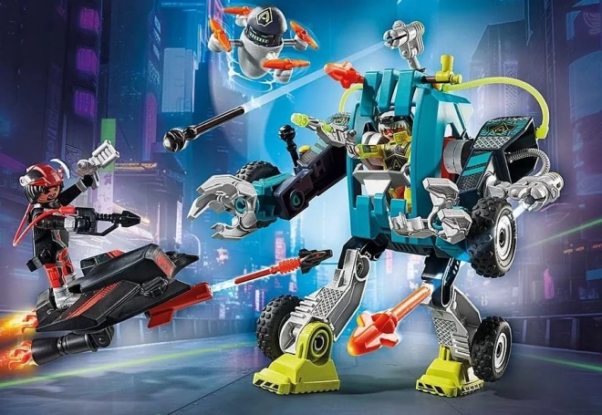 Playmobil Robot gegen Gleiter Set