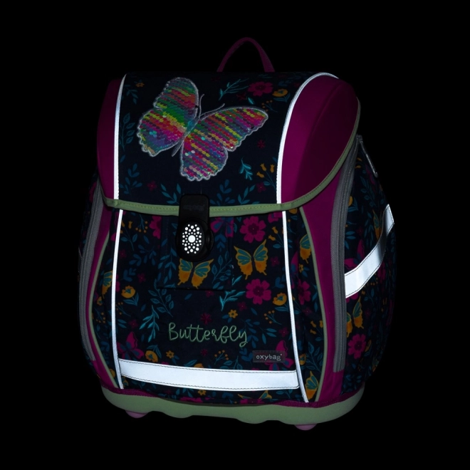 Schulrucksack Premium Light Schmetterling