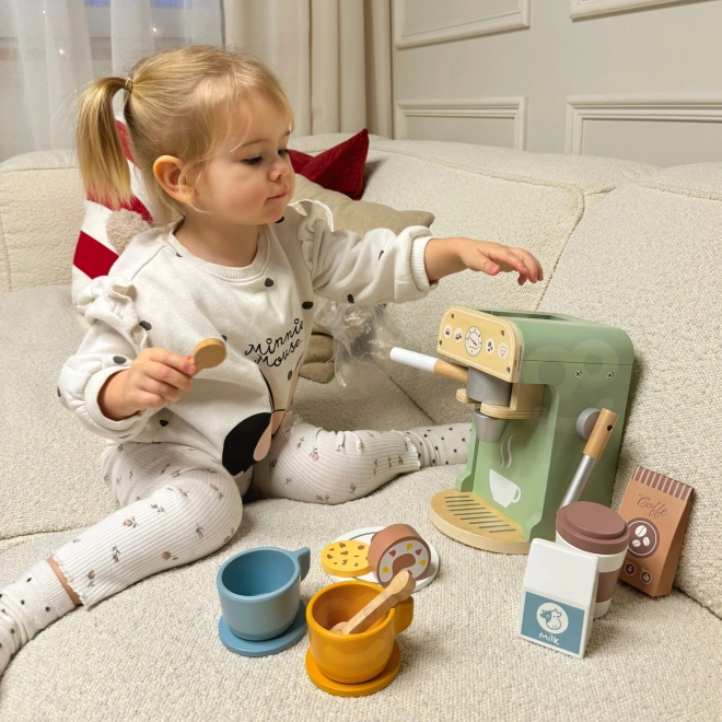 Woopie Green Holzspielküche Barista-Set für Kinder