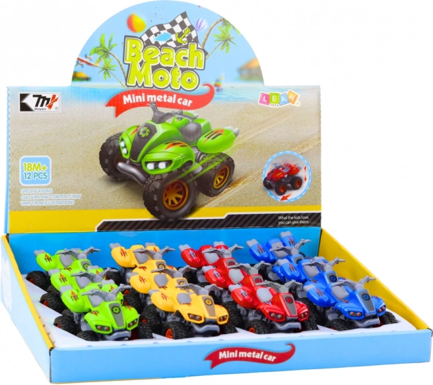 Quad mit Antrieb, Gummiräder und Metallkarosserie