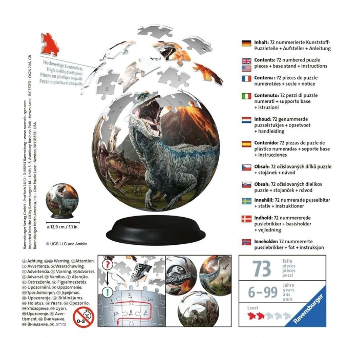 3D-Puzzleball Jurassic World von Ravensburger