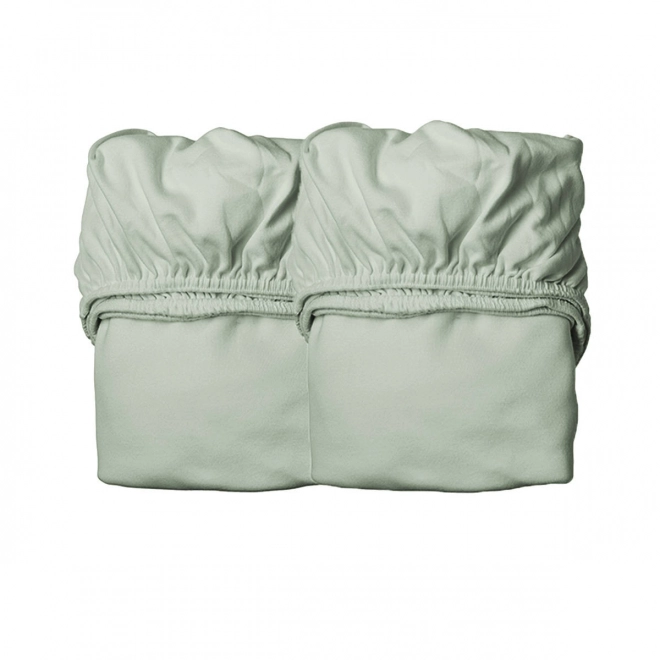 LEANDER - Elastisches Spannbettlaken Junior 2 Stk., Salbei