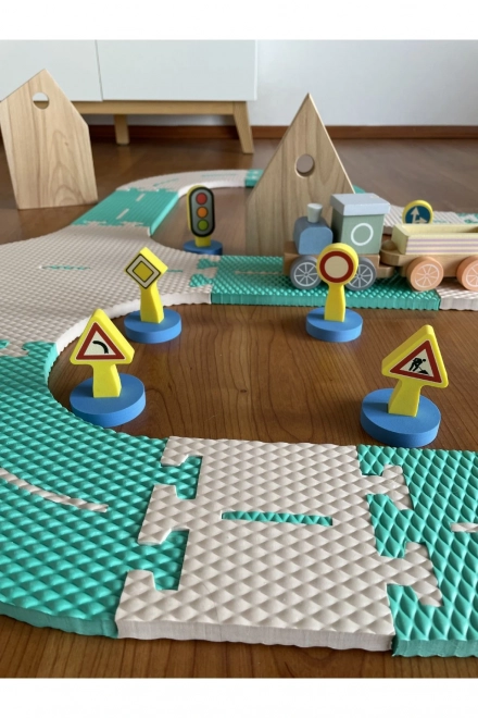 Verkehrszeichen aus Schaumstoff