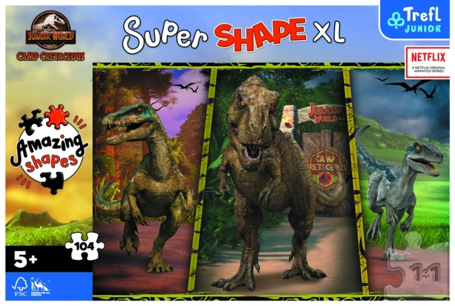 Trefl Puzzle Super Shape XL Jurassic World: Das Kreidecamp 104 Teile