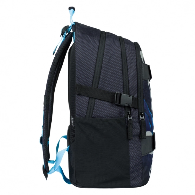 Schulranzen Set Skate Blaulicht: Rucksack, Federmappe, Turnbeutel