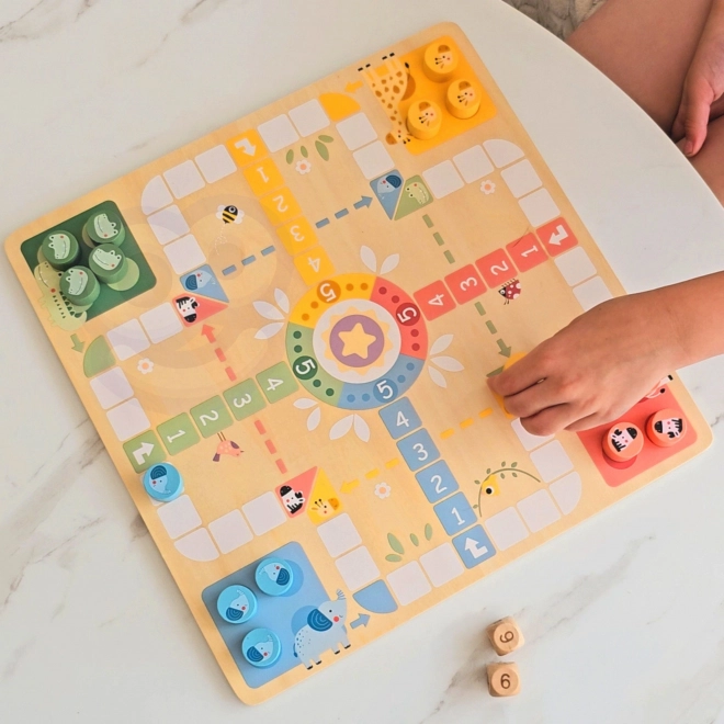 Woopie Green Logische Brettspiele 2in1 Ludo Mensch ärgere dich nicht + Befreie die Tiere