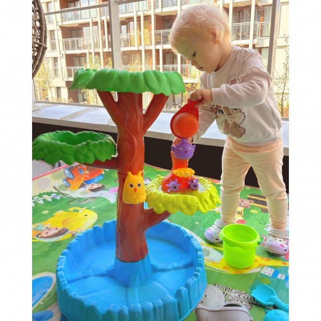 Wasser Spieltisch in Form eines Baumes