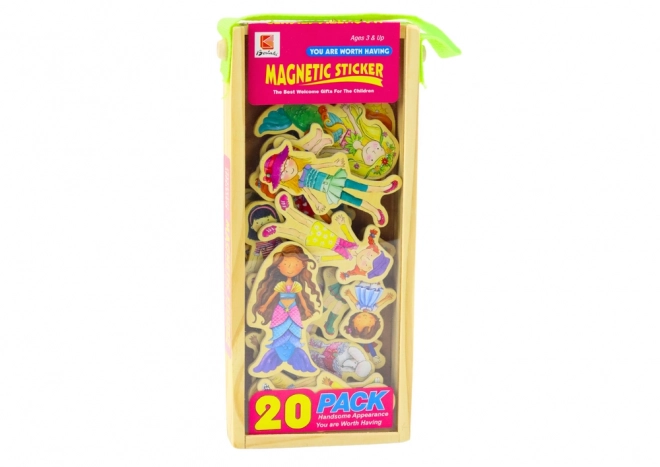 Holzmagneten Set Bunte Verkleidete Figuren