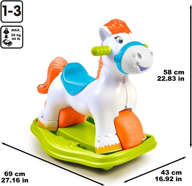 Interaktives Schaukel-Einhorn 2-in-1 Rutscheauto von FEBER