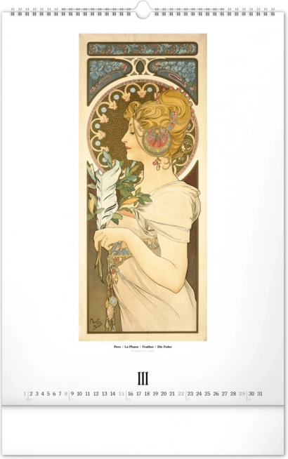 Wandkalender Alfons Mucha 2026