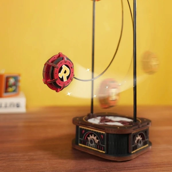 Holz 3D-Modell eines Doppeldeckers mit Pendel