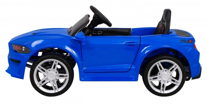 GT Sportwagen für Kinder blau + Fernbedienung + langsamer Start + Gepäckträger + MP3 LED-Diode