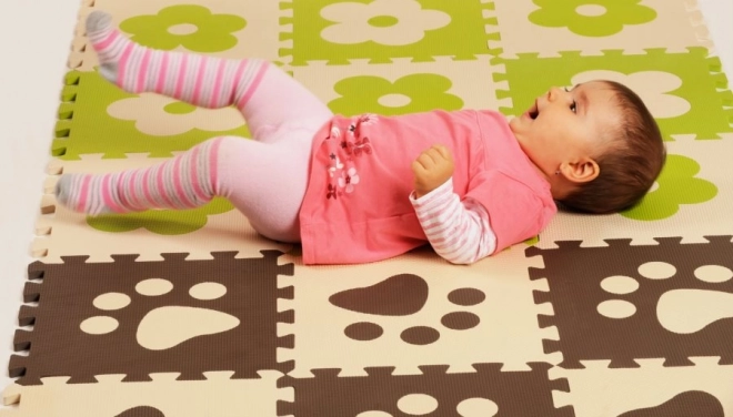 Schaumstoff-BABY-Puzzle Braune Pfoten H (29,5x29,5)
