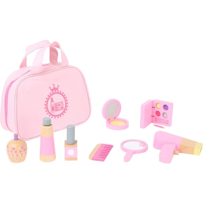 Kosmetiktasche für Kinder mit Holzaccessoires