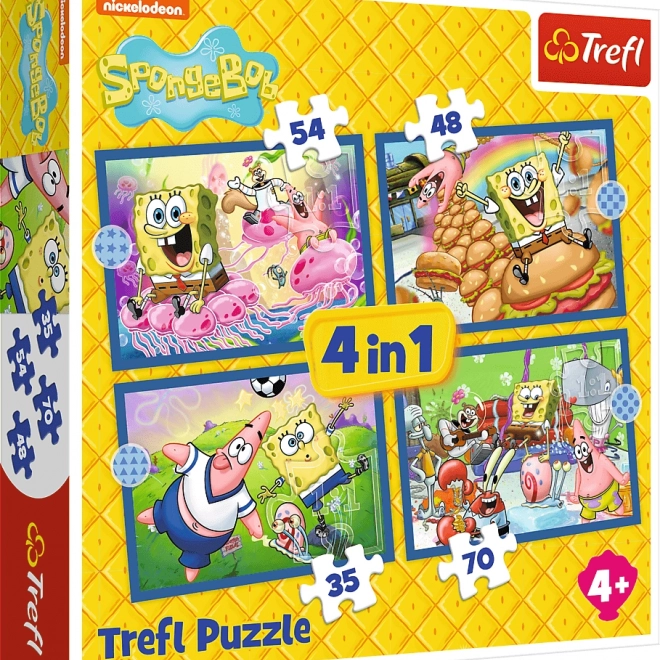 Puzzle SpongeBobs Leben 4v1