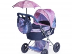 Klapbarer Puppenwagen mit Sonnenschirm und Tasche Magic Bubble 60 cm