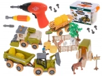 Kinder-Bauernhof – zerlegbarer Traktor, Mähdrescher und Tiere mit Akkuschrauber