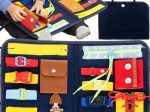 Kindermanipulationstafel in Form einer Handtasche