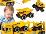 Woopie Bau-Abschleppwagen mit Kipper und Bagger