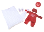 Kleidung für Puppe NEW BORN 43–44 cm – 3-teiliges Set mit Kissen und Schmusetuch