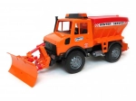 Bruder Mercedes-Benz Unimog Streufahrzeug mit Schneepflug