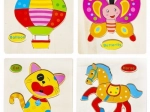Holz-Puzzle - 4 Puzzles