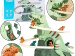 Dinosaurier-Achterbahn mit Lichtern und Geräuschen – faltbares interaktives Set