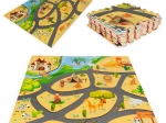 Schaumstoff-Puzzle-Bodenmatte Safari, 9 Teile, 93 × 93 cm