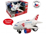 CSA-Flugzeug mit Ansagen von Kapitän und Flugbegleiterin, Schwungradantrieb, 20 cm