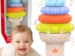 Musikalische Eistüte WOOPIE – sensorisches Steckpuzzle mit Sound und Licht (5 Teile)