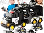 Woopie Polizei-Transporter mit 5 Fahrzeugen sowie Licht und Sound