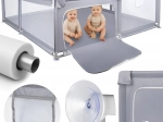 Kinderlaufstall KIVO 180 × 200 cm grau