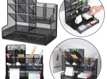 Metall-Schreibtischorganizer für Bürobedarf – Schwarz