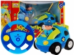 Ferngesteuertes Polizeiauto für Kinder 3+ Lenkrad-Fernsteuerung + Polizistenfigur + Licht- und Soundeffekte
