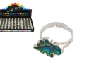 Verstellbarer Dinosaurier-Ring mit Farbwechsel je nach Temperatur – metallisch - 1 Stk.