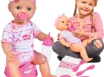 Simba New Born Baby Funktionspuppe 43 cm mit Töpfchen und Zubehör