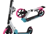 Klappbarer Scooter weiß‑rosa‑blau mit Tragegurt