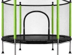 Kindertrampolin mit Sicherheitsnetz und Bällen, 140 cm, grün