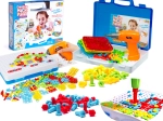 Kinder Baukasten mit Bohrmaschine und Schrauben - 151 Teile