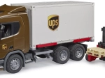 BRUDER Scania Super 560R UPS Logistikfahrzeug mit Gabelstapler