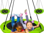 Hängeschaukel Storchennest 120 cm, grün‑schwarz, 150 kg
