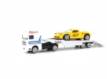 Rückzieh‑Abschleppwagen mit Auto – Metall‑Transporter