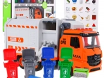 Interaktives Müllabfuhr-Spielzeugauto für Kinder 3+ mit 4 Containern und Sortierkarten