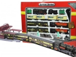 FENFA gigantische Eisenbahnstrecke mit Licht, Lokomotive + 6 Waggons, Schienen 10 m