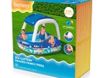 Aufblasbares Bestway Sea Captain Planschbecken mit abnehmbarem Sonnendach und Lenkrad
