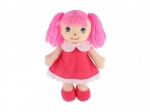 Stoffpuppe Mazlinka mit rosa Haaren 31 cm