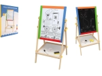 Beidseitige magnetische Kindertafel aus Holz, schwarz-weiß 35 × 43 cm mit Zubehör